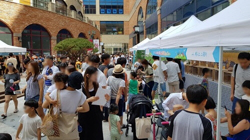 배곧 베니스 스퀘어 이벤트 현장.  ㈜서영건설플러스 제공